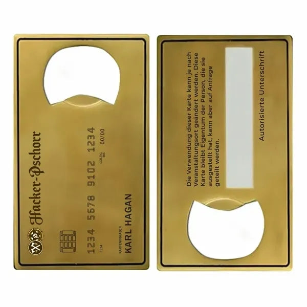 Gold Card Shaped Bottle Opener