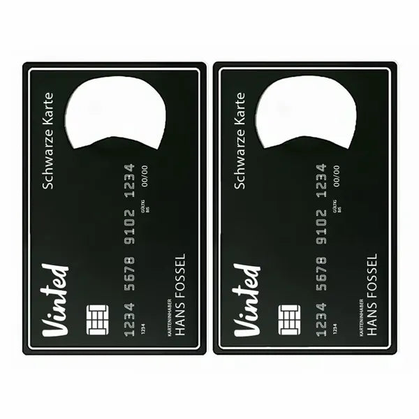 Black Card Shaped Bottle Opener