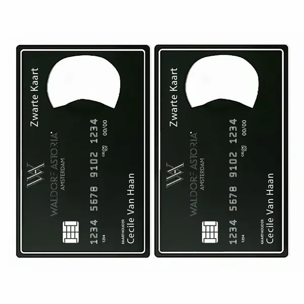 Black Card Shaped Bottle Opener