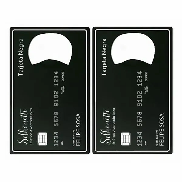 Black Card Shaped Bottle Opener