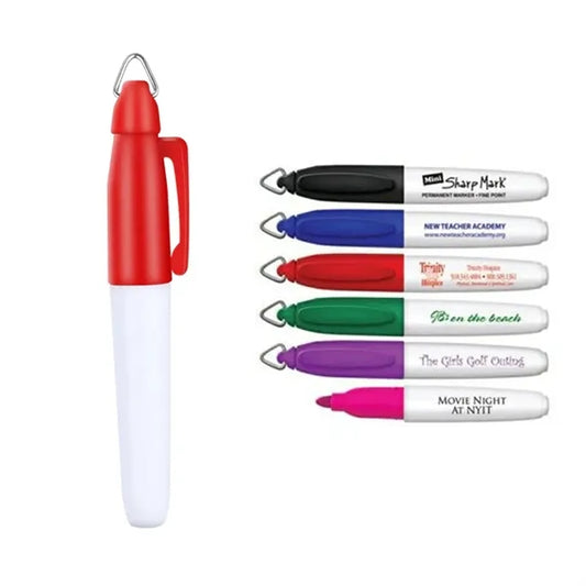 Golf Ball Line Drawing Permanent Marker w/Clip
