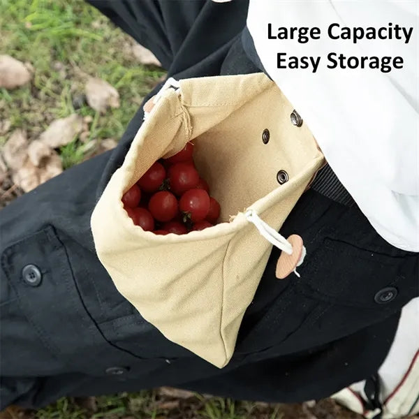 Outdoor Hiking Collapsible Foraging Pouch Belt Storage Bag