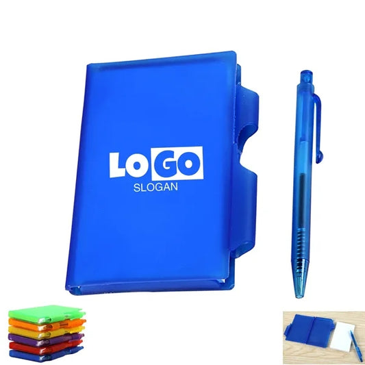 Plastic Case Jotter Pad With Pen