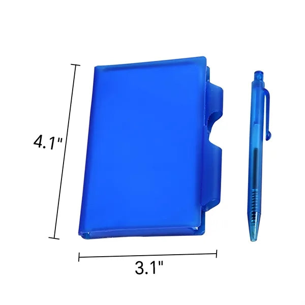 Plastic Case Jotter Pad With Pen
