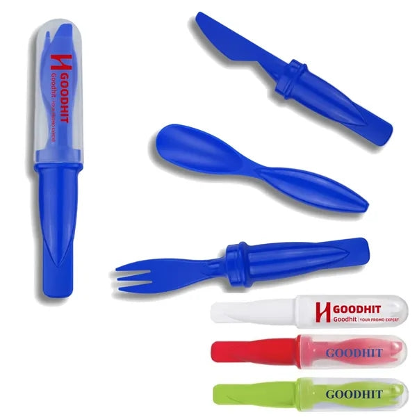 Plastic Lunch Mate Cutlery Set for Outdoor Camping