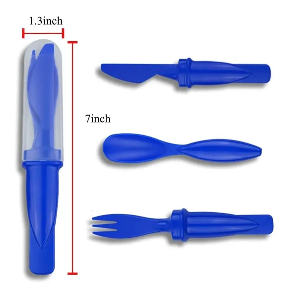 Plastic Lunch Mate Cutlery Set for Outdoor Camping