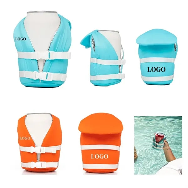 Life Vest Jacket Can Cooler Sleeve Cover