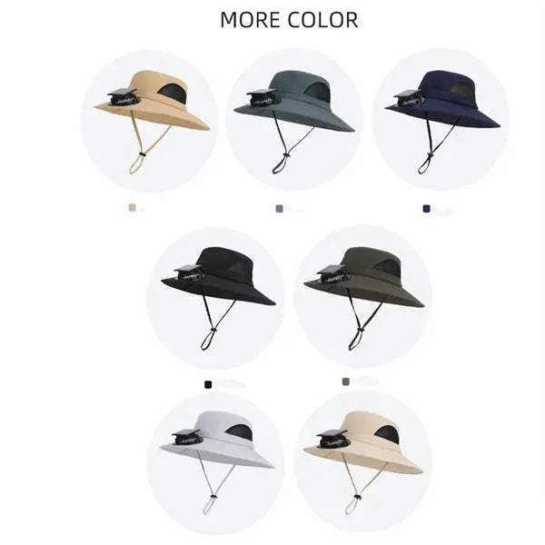 Sun Hat with Fan Solar Power