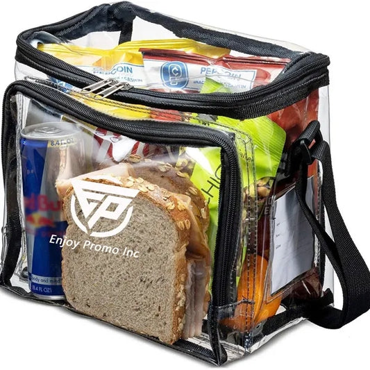 PVC Clear Lunch Bag with Adjustable Shoulder Strap