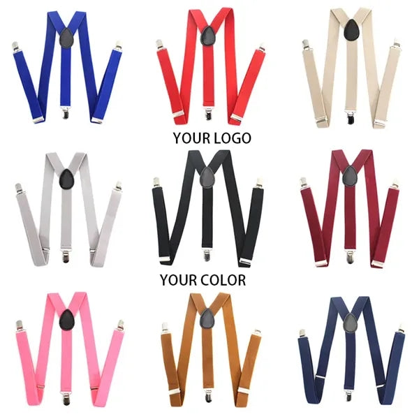 Groomsmen Gifts Personalized Leather Clip Button Suspenders