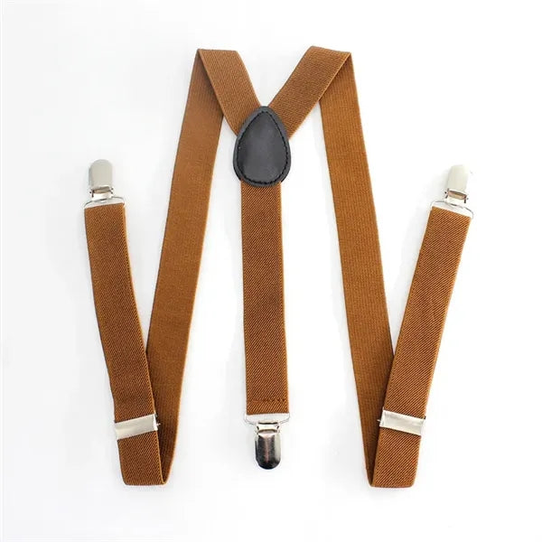 Groomsmen Gifts Personalized Leather Clip Button Suspenders