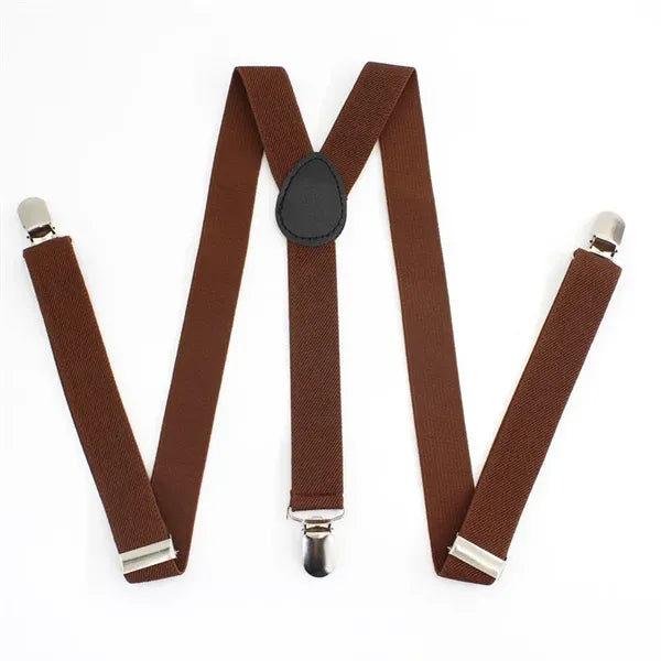 Groomsmen Gifts Personalized Leather Clip Button Suspenders