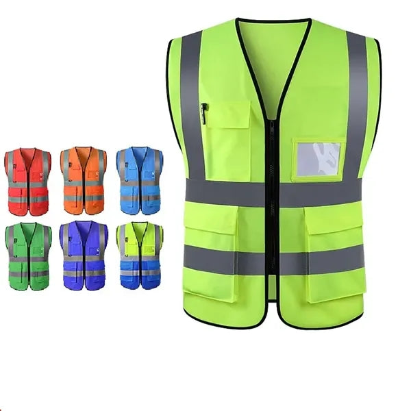 High Visibility Security Vest With Pocket Zipper