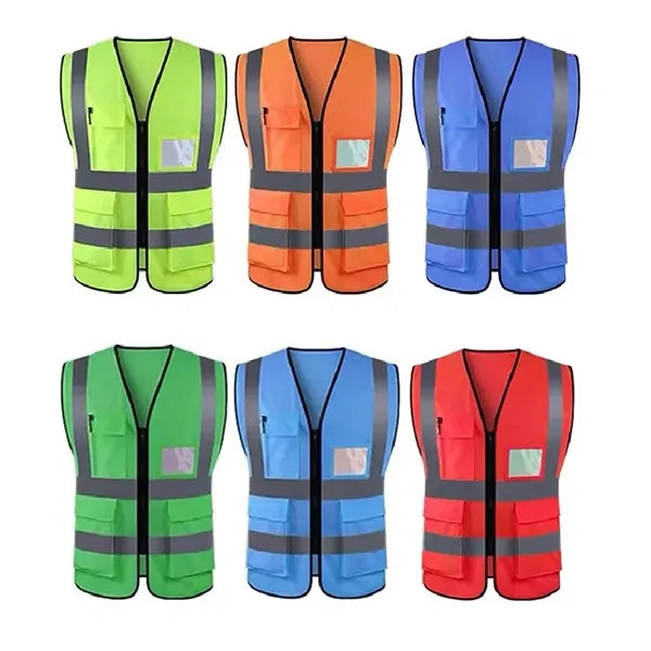 High Visibility Security Vest With Pocket Zipper