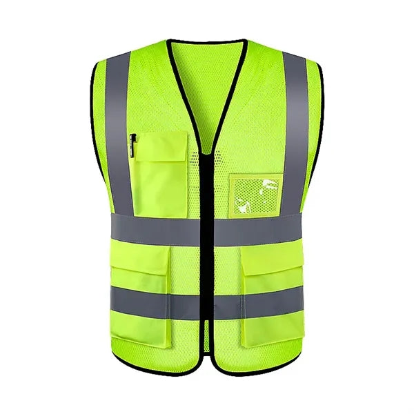 High Visibility Security Vest With Pocket Zipper