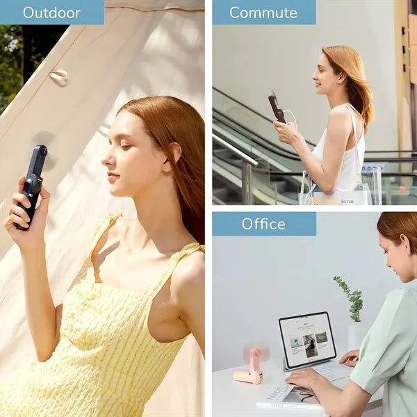 Portable Foldable Mini Fan & Charger Combo