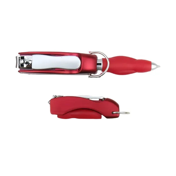 Multifunctional Folding Nail Clippers With Ballpoint Pen