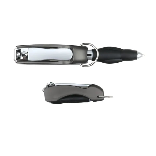 Multifunctional Folding Nail Clippers With Ballpoint Pen