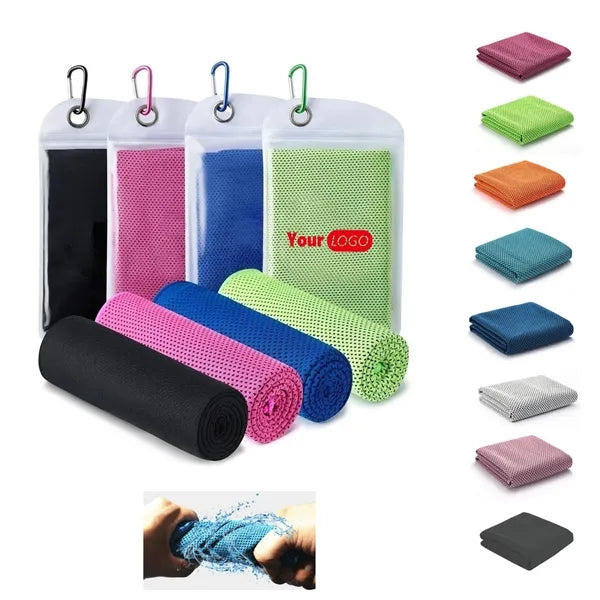 Cooling Towel With Climbing Hook And Pvc Storage Bag