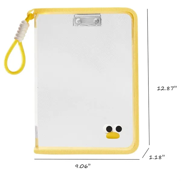 A4 Cute Zipper Student File Organizer Bag