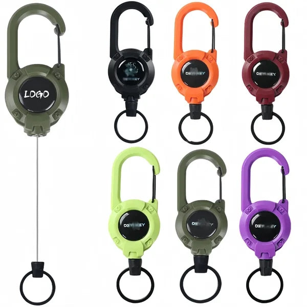 Round PU Leather Keychain