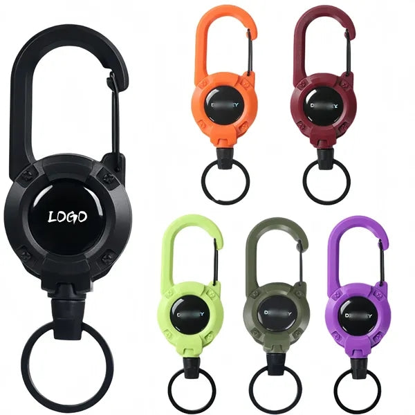Round PU Leather Keychain