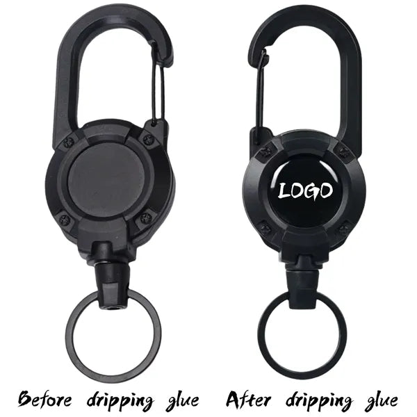 Round PU Leather Keychain