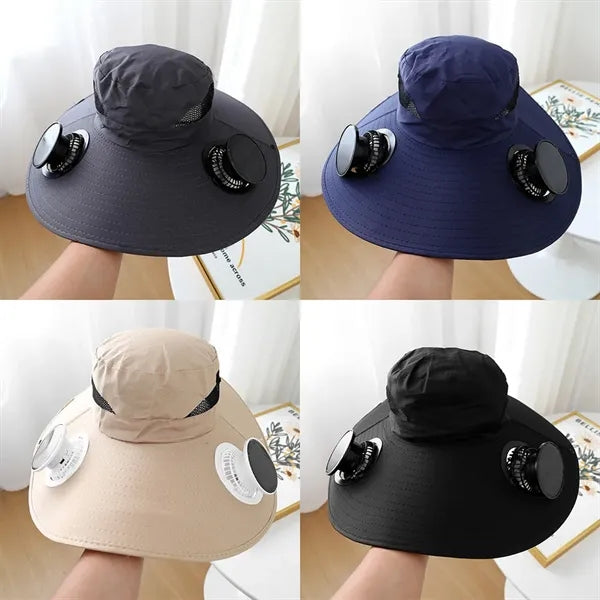 Hat With Fans Solar Power