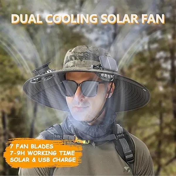 Hat With Fans Solar Power