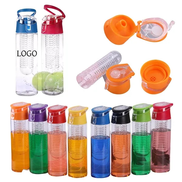 Plastic Fruit Tea Water Bottle with Carrying Handle