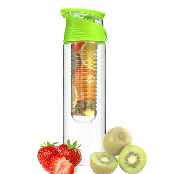 Plastic Fruit Tea Water Bottle with Carrying Handle