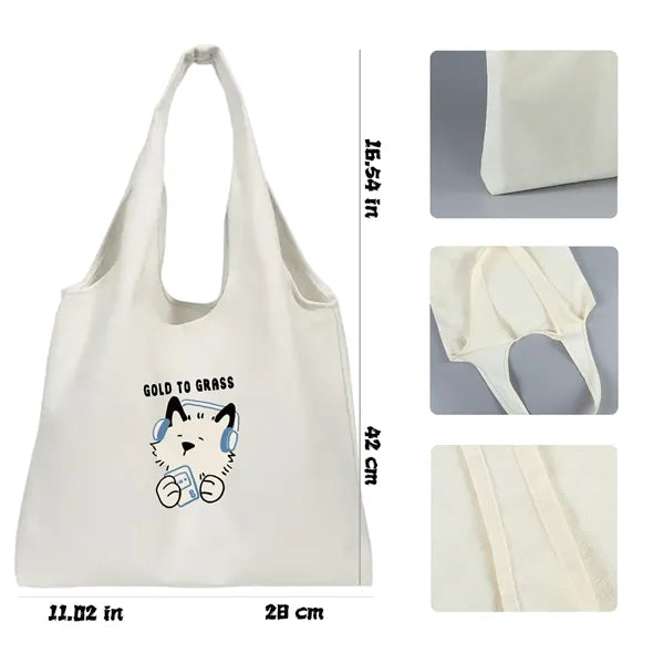 Eco-Friendly Artistic Canvas Tote Bag