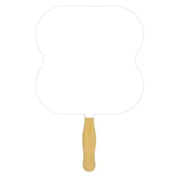 2 Side Full-Color Hand Fan W/ Hourglass Design