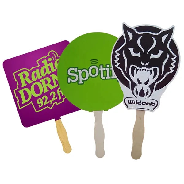 2 Side Full-Color Hand Fan W/ Hourglass Design
