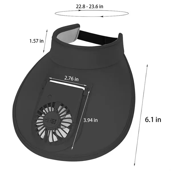 Usb Charging Sun Visor Hat