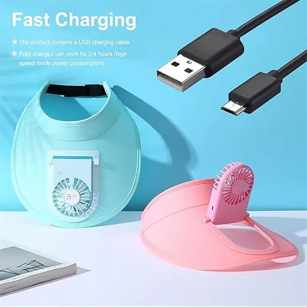 Usb Charging Sun Visor Hat