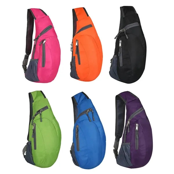 Foldable Lightweight Sling Backpack W/ Multi-Pocket Design