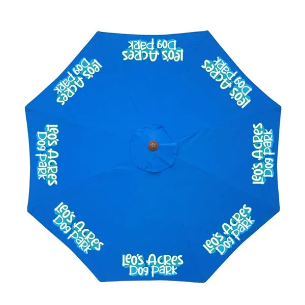 9' Wood Look Tilting Market Umbrella Kit (8 Imprints)