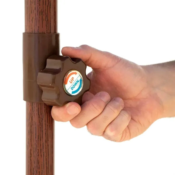 9' Wood Look Tilting Market Umbrella Kit (8 Imprints)
