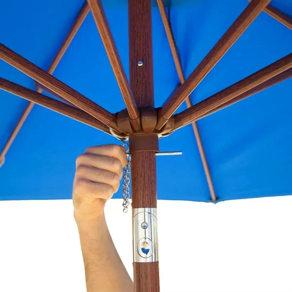 9' Wood Look Tilting Market Umbrella Kit (8 Imprints)