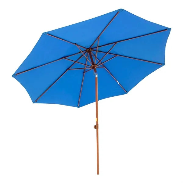 9' Wood Look Tilting Market Umbrella Kit (8 Imprints)