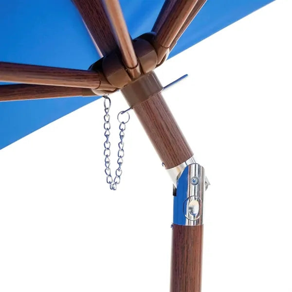 9' Wood Look Tilting Market Umbrella Kit (8 Imprints)