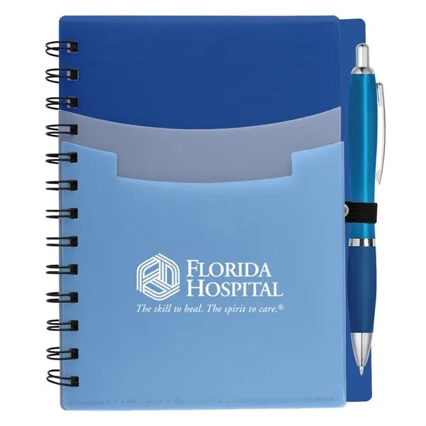 Tri-Pocket Notebook & Satin Pen