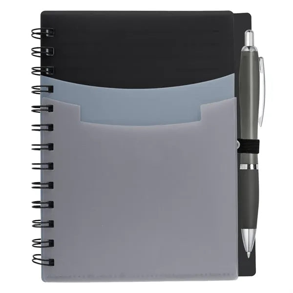 Tri-Pocket Notebook & Satin Pen