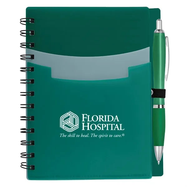 Tri-Pocket Notebook & Satin Pen