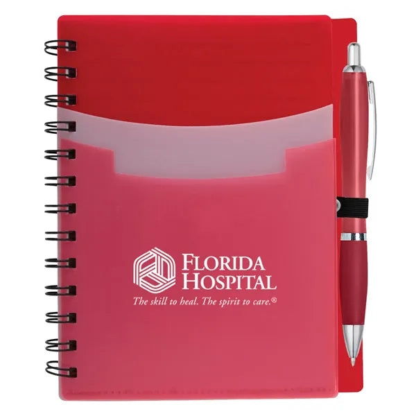 Tri-Pocket Notebook & Satin Pen