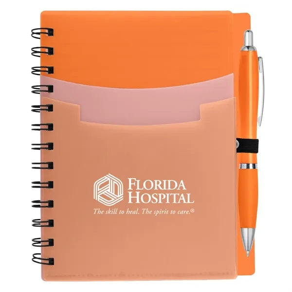 Tri-Pocket Notebook & Satin Pen