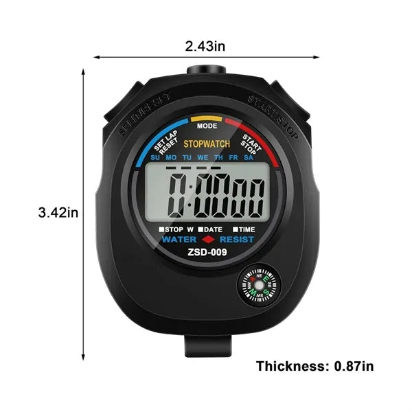 Outdoor Sports Waterproof Multi-Function Stopwatch