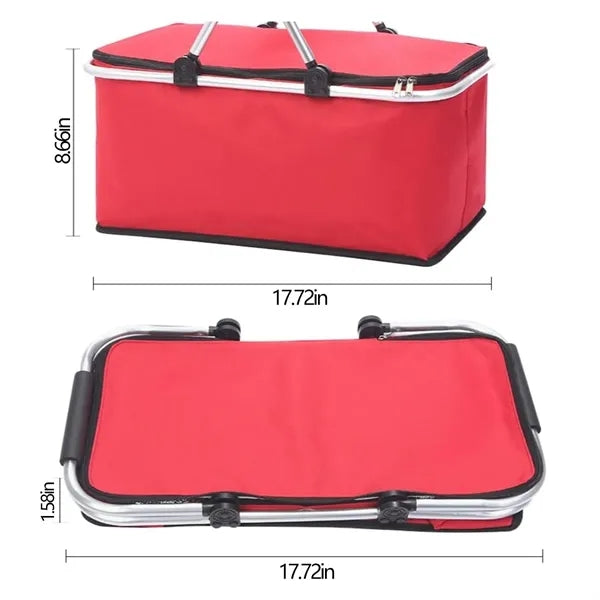 Aluminum Film Dual Function Folding Picnic Basket