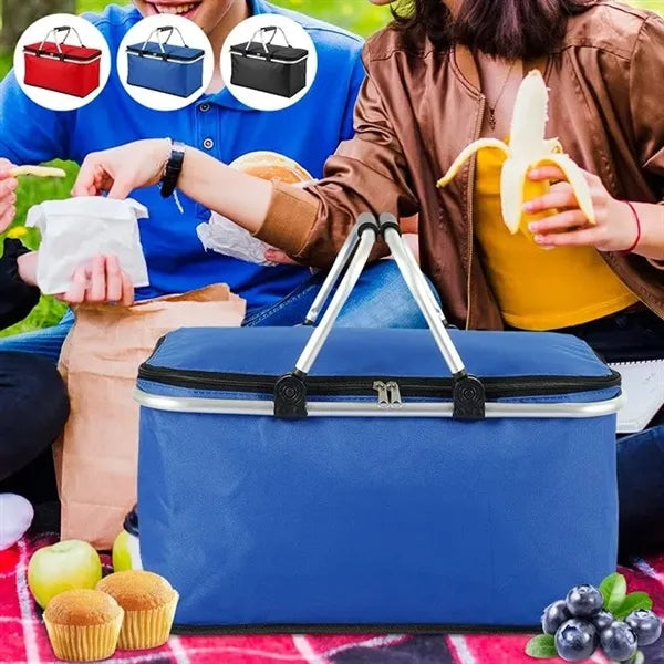 Aluminum Film Dual Function Folding Picnic Basket